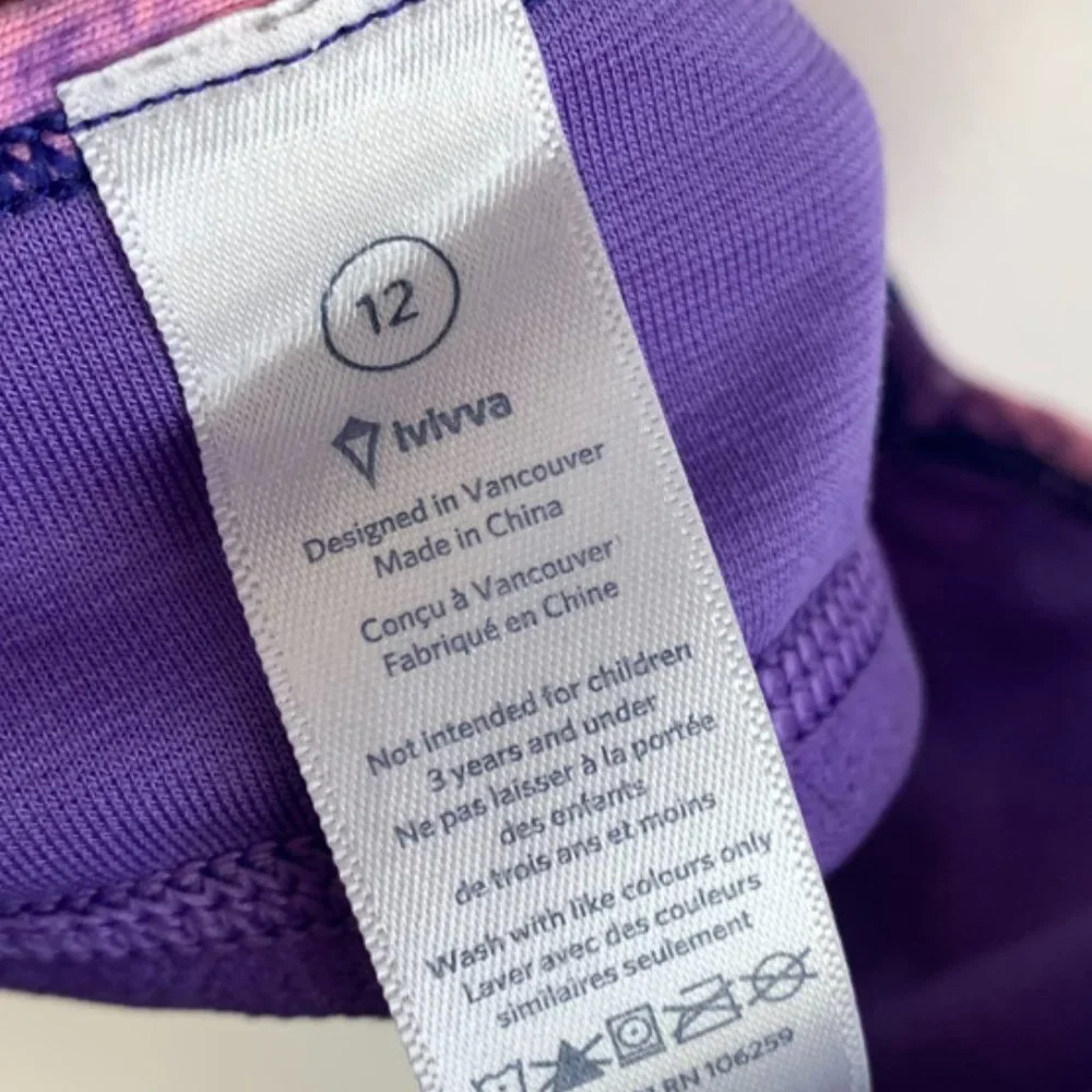 Ivivva Pink & Purple Chevron Sports Bra - Picture 3 of 6